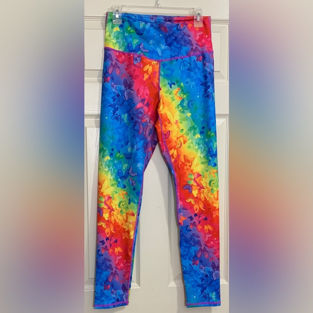 NWOT Flamingo multicolored ankle length legging - Picture 4 of 5